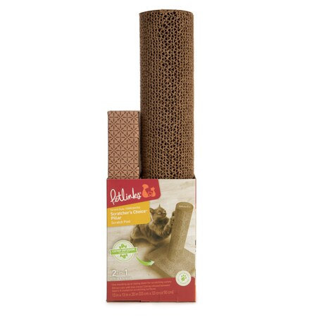 Petlinks Pillar Corrugate Cat Scratcher Tower with Infused Catnip 49176-99995-004
